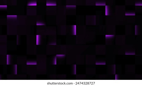 Black Square Pixel Mosaic. Background Design for Poster, Flyer, Cover, Brochure. Vector Illustration.