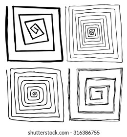 black square screw linear pattern