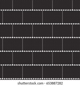 black square shape knitting overlapped pattern background vector illustration image