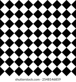 Formas quadradas pretas sobre um fundo branco. preto branco losango padrão sem costura. caixas quadradas pretas. preto e branco azulejos fundo. xadrez. ilustração vetorial