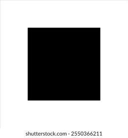 Black square silhouette vector illustration on white background
