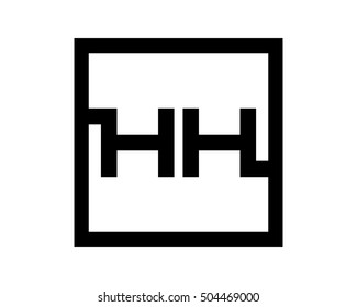 black square typography typeset alphabet font image vector icon