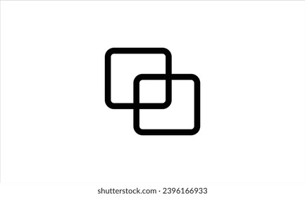 Black square vector icon on white background