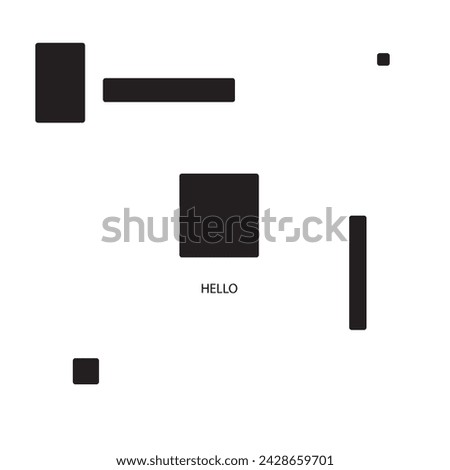 BLACK SQUARE WITH WHITE BACGROUND
