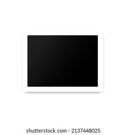 Black square white frame in vintage. Frame template. Vector illustration. stock image.