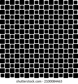 Black squares alternating in size. A vector of black dice creates a texture.