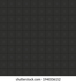 Black squares background. Mosaic tiles pattern. Seamless vector illustration.