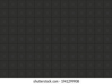 Black squares background. Mosaic tiles pattern. Seamless vector illustration.