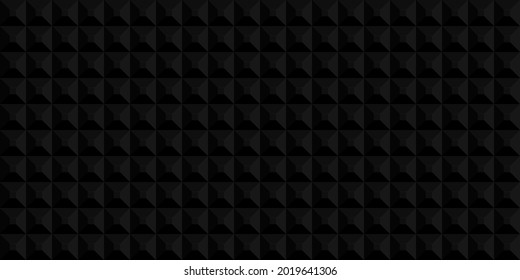 Black squares background. Seamless vector illustration.