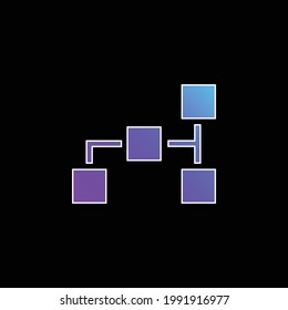 Schwarze Quadrate Blöcke Schema blauer Farbverlauf-Vektorsymbol