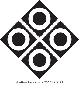 Black squares and circles vector logo