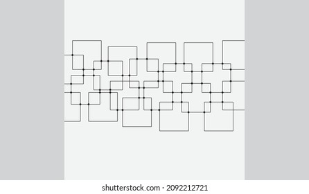 Black squares and dots Abstract background