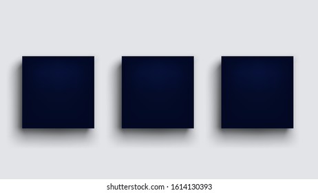 black squares interior on white wall