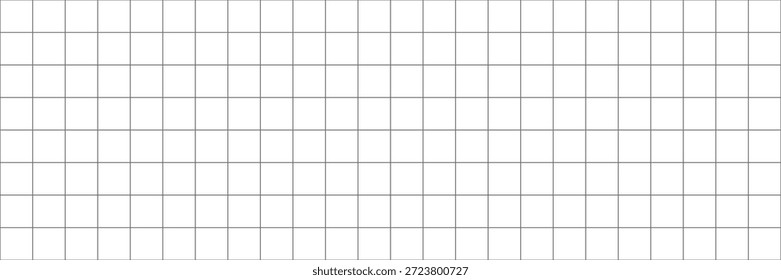 Cuadrados negros y textura de cuadrícula de líneas sobre fondo blanco. Fondo de la cuadrícula científica de la FUI. Hoja en blanco de cuaderno matemático o tecnológico.