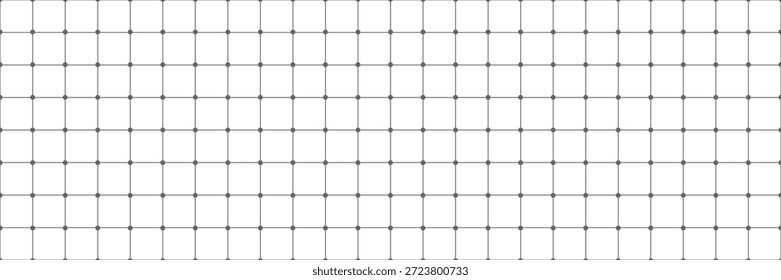 Black squares and lines grid texture on white background. FUI science grid backdrop. Math or technological notebook blank sheet.