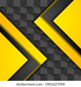 Fondo de tecnología geométrica de mosaico en cuadrados negros. Diseño corporativo de vectores