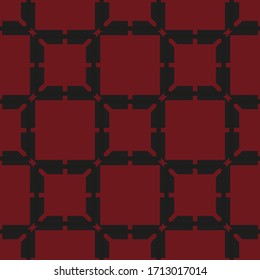 Black squares on dark red seamless textile backdrop.