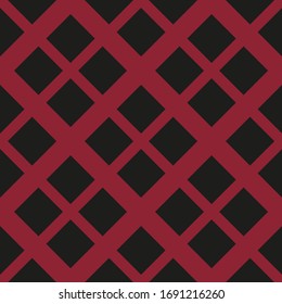 Black squares on red background. Fashion design.