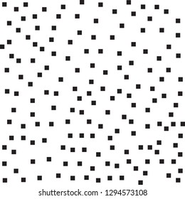 black squares on white background