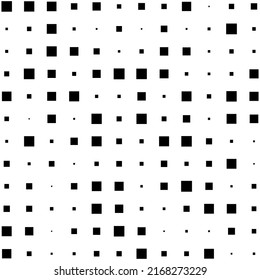 Black squares random pattern background. Abstract halftone. Vector illustration. 