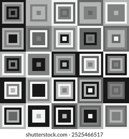 Black Squares. Vector grid. White background. Vector illustration