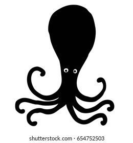 Black squid cartoon