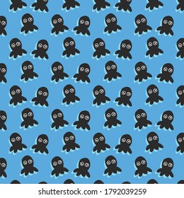 black squid  pattern background template vector