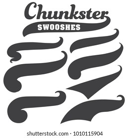 Black squiggle swoosh text font tail for baseball tshirt designs