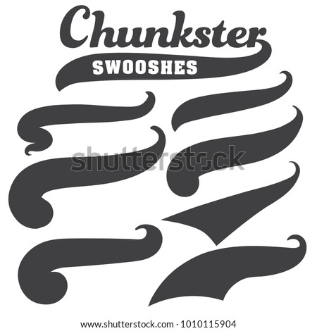 Black squiggle swoosh text font tail for baseball tshirt designs