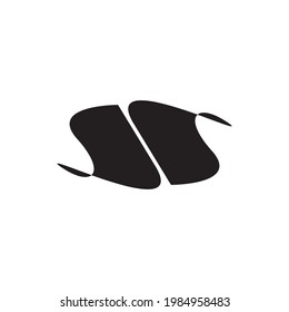 a black S-shaped logo that is slightly wide, simple but still beautiful and full of meaning