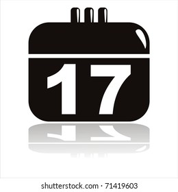 black st. patrick's day calendar icon