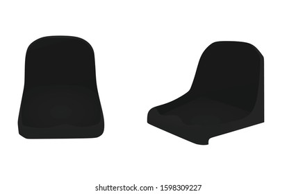 Black stadium seat. vector illustration