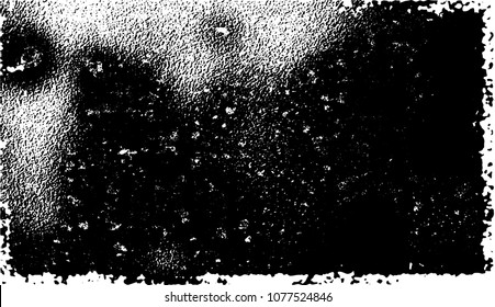 Black stain on white background