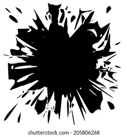 Black stain, vector.