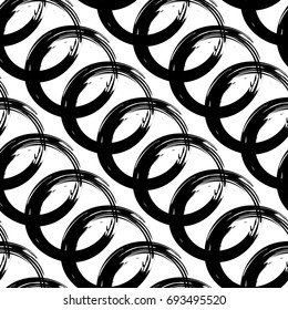 Black Stains seamless pattern. Isolated on white background. Vector illustration. Textile rapport.