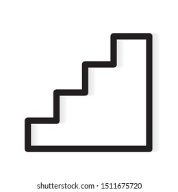 black stairs icon- vector illustration
