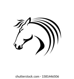 Similar Images, Stock Photos & Vectors of Line drawing of a horse's