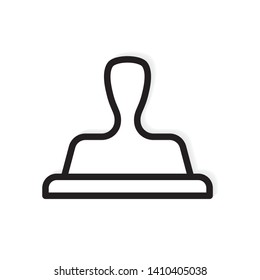 black stamp icon- vector illustration