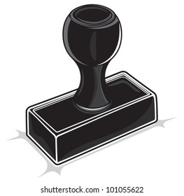 Black stamp isolated on white background