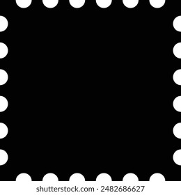 Black stamp postcard icon illustration