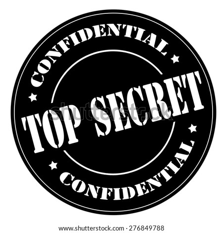 Black stamp with text Top Secret,vector illustration