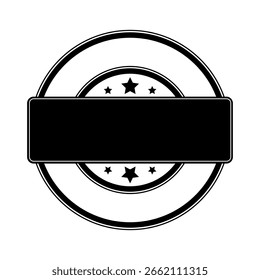 Un Vector sello negro