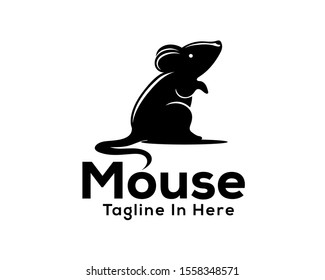 Black stand mouse logo design inspiration