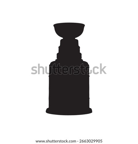 Black Stanley cup silhouette vector illustration on white background