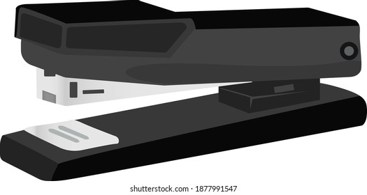 Black staple, illustration, vector on white background