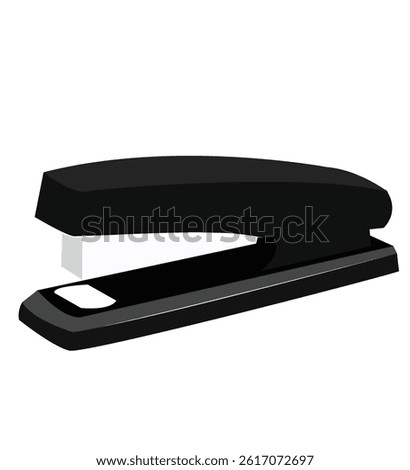 black stapler. Paper stapler flat icon.