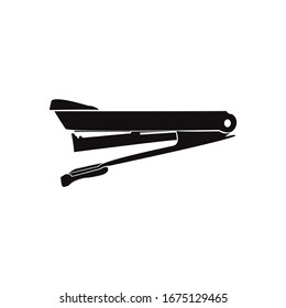Black staples against a white background