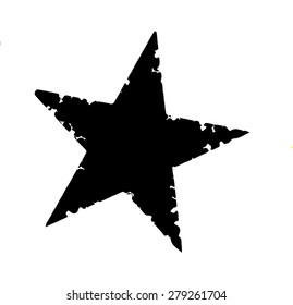 Black Star Background. Illustration