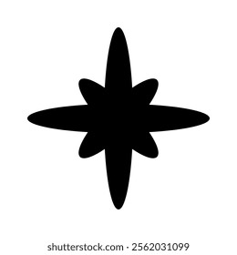 Black star blinking spark element