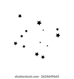 Black Star Cluster Vector Design